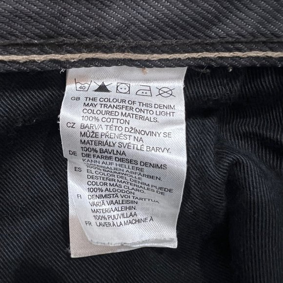 H&M Barcelona Folded Bottom Black Waxed Denim Shorts - Slim Fit - Picture 8 of 9